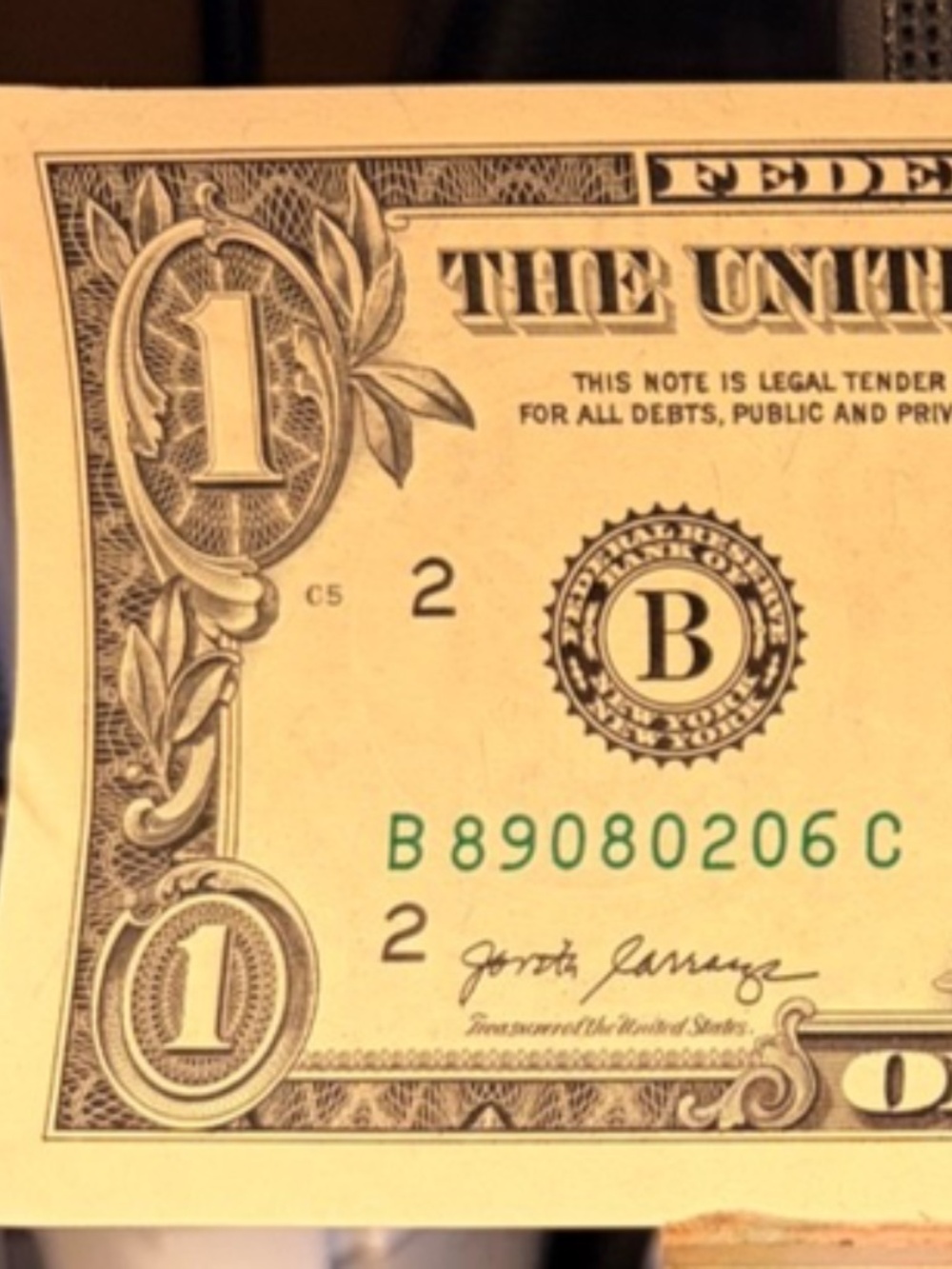 2017 A 1 Dollar Bill Miscut/Misaligned ERROR note #206561879226